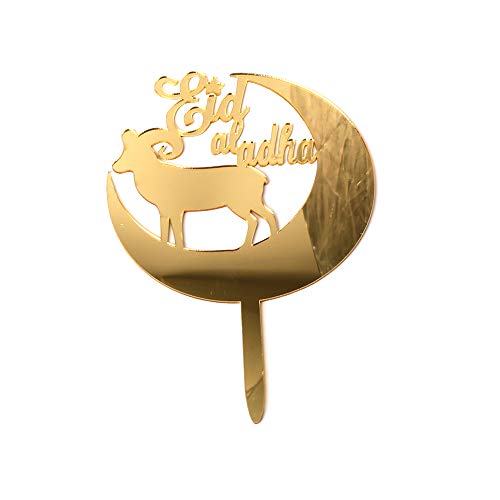 lifcasual Topper bolo acrílico com lua para eid mubarak ramadan bolo stand decorações fontes do part