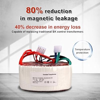ATO 120VA Toroidal Transformer for Audio Amplifier, Single Phase, 110V to 2 * 6V, Power Toroidal Transformers, for Electrical Control, Medical Equipment