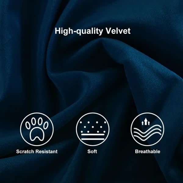 Bharat Bhavishya Living Room, Set of 1, Velvet Makeup Vanity Back Arm,Modern Bedroom Accent, Elegant Comfy Single upholstered Chair with Gold Metal Legs,Easy to Assemble, Blue 4