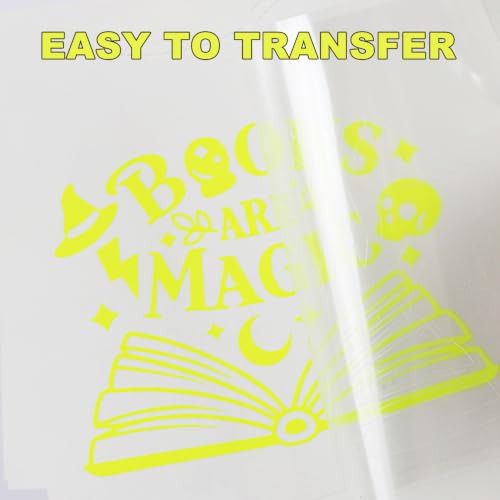 Image of Neon Orange HTV Iron on Vinyl 12Inch by 12ft Roll HTV Heat Transfer Vinyl for T-Shirt HTV Vinyl Rolls for All Cutter Machine - Easy to Cut & Weed for Heat Vinyl Design (Neon Orange, 12ft)