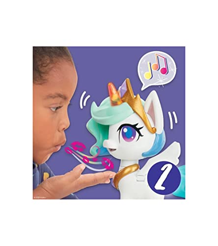 Mon Poney Licorne Bisous Magiques peluche interactive Hasbro de 25cm pour enfant