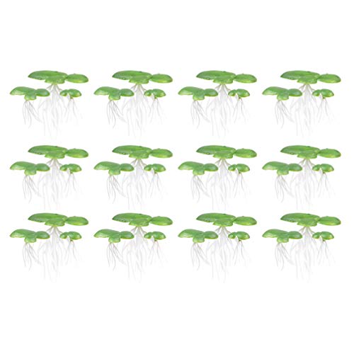 POPETPOP Pacotes de 2 Lentilha Artificial Planta Folhagem Artificial Flutuante Lagoa Decoração Paisa