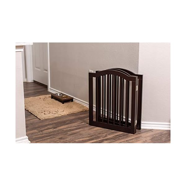 Best Pet Gate with Arched Top 3 Panel 24 Inch Step Over