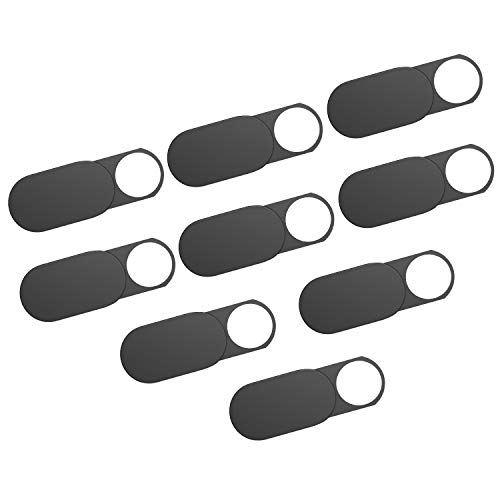 Elimoons 9 Pieces Webcam Cover Slide, Ultra Thin Laptop Camera Cover Slide Blocker for Computer MacBook Pro iMac PC Tablet Notebook Surface Pro Echo Show Camera Protecting Your Privacy Security