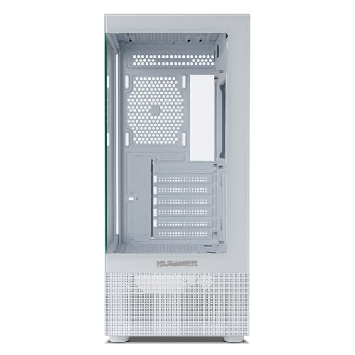Caja ATX Hummer Vision White con doble cristal templado blanco de NOX 5