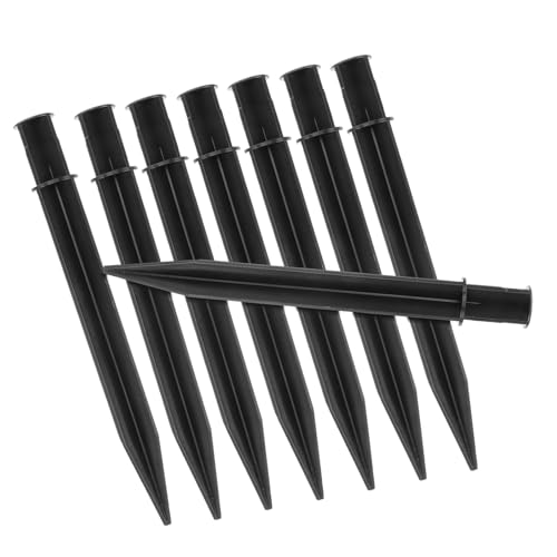 Estacas para luz de paisaje exterior MAGICLULU con fijación estable de ABS negro, 8 uds