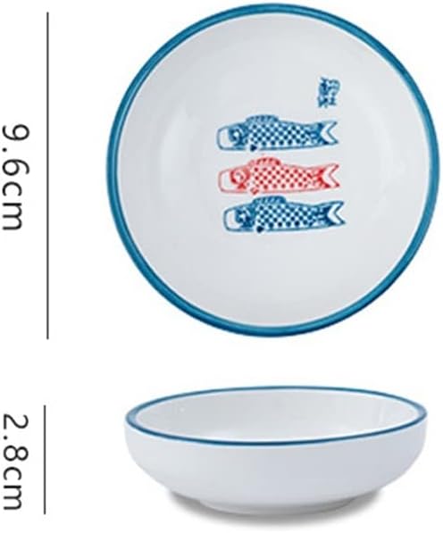 Koi Carp Japanese Ceramic Bowl Rice Dessert Tableware Snack Side Dish Hot Pot Seasoning Sauce