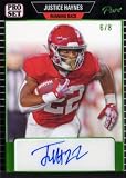Justice Haynes Pure Autographed Pro Set Green Parallel Serial Numbered #6/8 Auto Collectible Football Card - 2023 Leaf Football Card #PSA-JH2 (Crimson Tide)