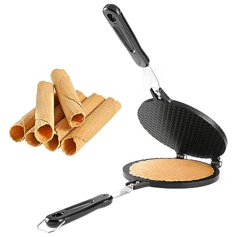 Dyna-Living Waffle Cone Maker Home Use Ice Cream Cone Maker 6.7'' Waffle Maker Non-stick Egg Roll Maker Waffle Bowl Maker for DIY Ice Cream Waffle Cone Desserts Cover