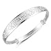 Merdia 999 Sterling Sliver Bracelet Adjustable Chinese Style Lucky with a Free Gift Box (20G)