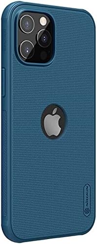 Nillkin Case for Apple iPhone 12 / iPhone 12 Pro Super Frosted Shield Pro Magnetic Hard Back Soft Border PC + TPU Cover Raised Bezel Camera Protect with Logo Cut (6.1" Inch, Blue)