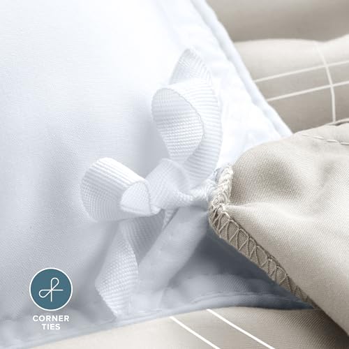 Bare Home Bedding Duvet Cover Queen Size - Premium 1800 Super Soft Collection - Lightweight, Duvet Cover - Soft Textured Bedding (Queen, Modern Plaid - Stone/White) by Bare Home - Image 7