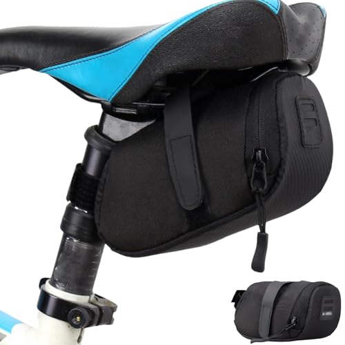 Vimmvid 1 sac de selle pour vélo, sac de selle de vélo, sacoche de vélo étanche avec fixation pour vélo de route vélo pliant