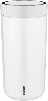 Stelton to-Go Click Thermal Mug, Double-Walled Insulated Flask, Rustproof, Leak-Proof Coffee Mug/Tea Mug with Smart Click Lid, Hot & Cold Drinks, 0.4 Litres, Chalk