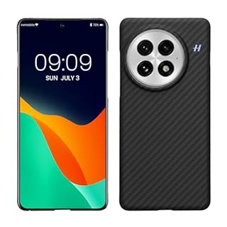 kalibri Aramid Fiber Case Compatible with OnePlus 13 - Case Super Slim Strong Protective Phone Cover - Black Matte