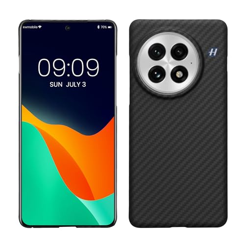Coque OnePlus 13 kalibri en fibre d'aramide noire mate protection ultra résistante