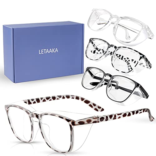 Letaaka Safety Goggles, 4 Pack Anti Fog Safety Glasses For Women Men, Blue Light Blocking Eyeglasses Anti Dust Uv Protective Eyewear #TOP7
