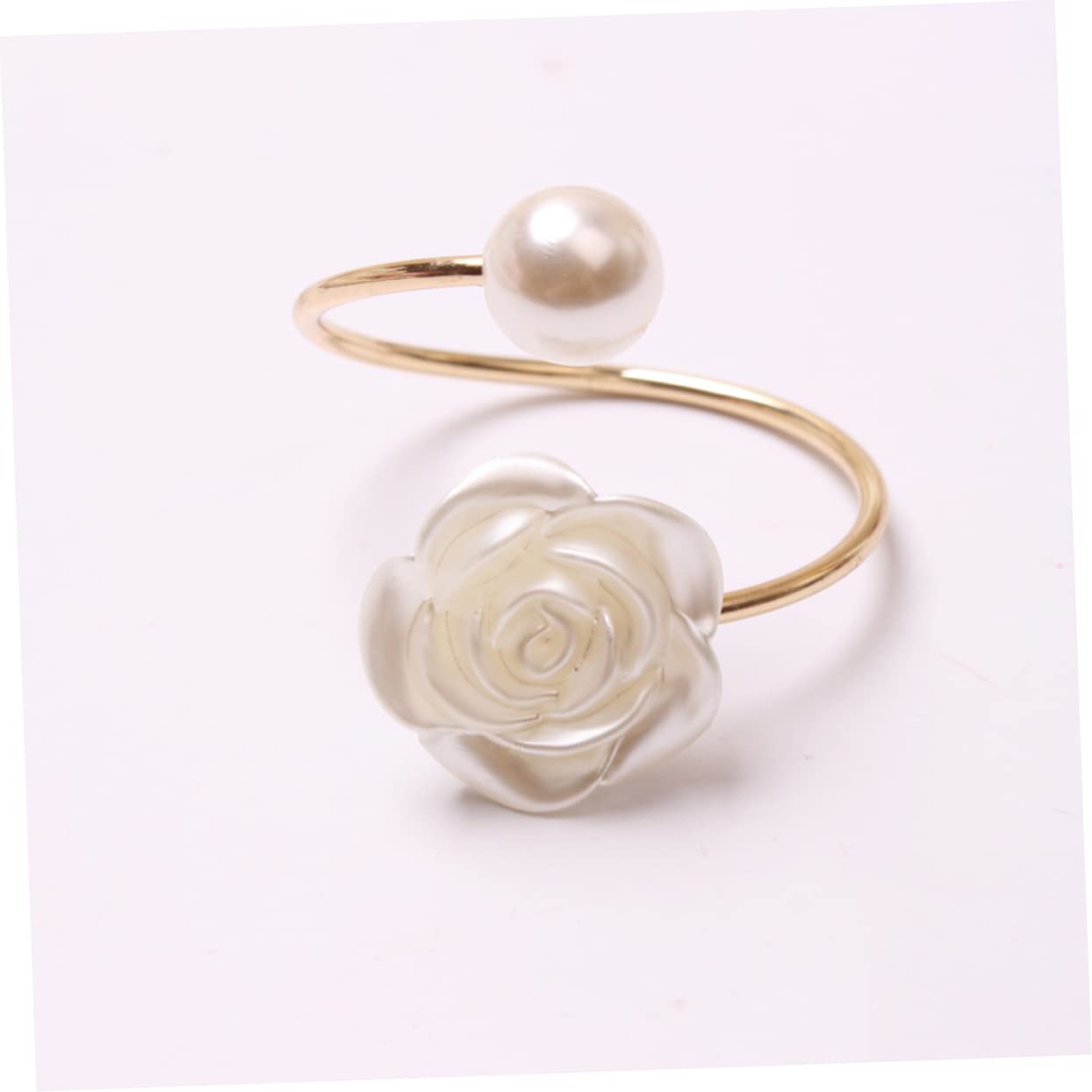 Mobestech 18stücke Teiliges Alloy Napkin Mit Perlen Und Rosen-Design Serviettenringe Für Hochzeiten Weihnachten Partys Und Besondere Anlässe