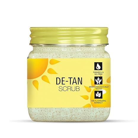 De-Tan Scrub For Face & Body (380 Ml) | Revitalizing Tan Removal || Cleanser,Dead Skin|| Blackhead Remover For Deep Exfoliation Scrub