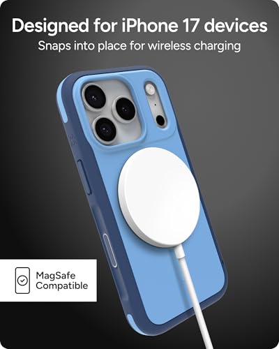Image of ZAGG Sedona Snap Case for iPhone 17 Pro - Blue Royal Ember, Drop Protection (13ft /4m), Graphene-Reinforced Multi-Layer Protection, MagSafe Phone Case with Impact-Absorbing Bumpers, Slim & Lightweight