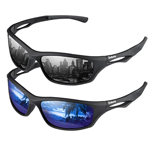 Duduma Lunettes de soleil homme polarisées Lunette de sport peche cyclisme UV400 Lunette polarisante per homme femme TR90