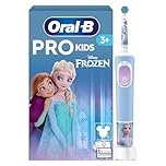 Oral-B Pro Kids Frozen Elektrische Zahnbürste, Electric Toothbrush für Kinder ab 3 Jahren, inklusive Sensitiv+ Modus für Zahnpflege, extra weiche Borsten, 1 Aufsteckbürste, 4 Sticker, blau, lila