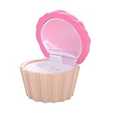Farbe: Lila, Beige, Braun Hunpta Süßes Schmuckkästchen in Form einer Form von Ringen, Ohrringen, Anhängern, Halsketten, Schmuckschachtel (A)