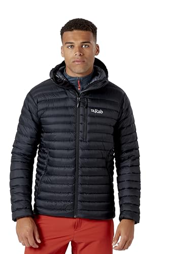 Rab Men's Microlight Alpine Jacket - Lightweight Down Coat for Trekking, Climbing, & Skiing - Black - Large - Image 8