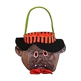 Material de alta calidad: estos bolsos especiales para Halloween están hechos de material de franela de alta calidad, duradero y ligero, difícil de romper, se pueden fijar de forma segura y fácil de transportar.