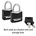 Master Lock Black Outdoor Key Lock, Standard Weather Resistant Padlock with Cover, Keyed Alike Padlocks for Lockers, Fences, Sheds, or Other Equipment, 2 Pack, 131T