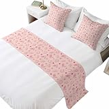 Bed Runner for Cal. King Size Bed, Pink Western Cowboys...