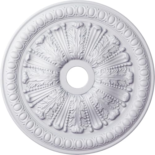 27 7/8"OD x 3 7/8"ID x 2 1/2"P Tomango Egg & Dart Ceiling Medallion (Fits Canopies up to 6 3/4") by Ekena Millwork - Used condition - US$26.17
