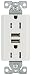 Eaton TR7755W 15 Amp 125V Combination USB 3.1A Charger with Duplex Receptacle, White