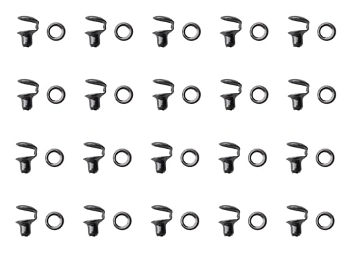 20 Pairs Boot Lace Hooks and Buckles (Black)