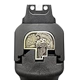 Milspin Slide Back Plate Compatible with Smith and Wesson M&P M2.0 Full Size and Compact and M&P Standard Full Size and Compact | Deep Engraved | Veteran Made in USA (Brass 3D Spartan Helmet)