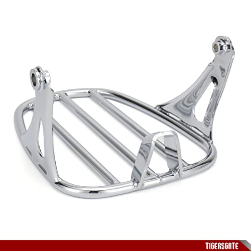 Tigersgate Chrome Detachable Tour Pack Luggage Rack Solo Seat Support Shelf Compatible For 2018-Up Harley Softail Slim Flsl And Street Bob Fxbb #TOP1