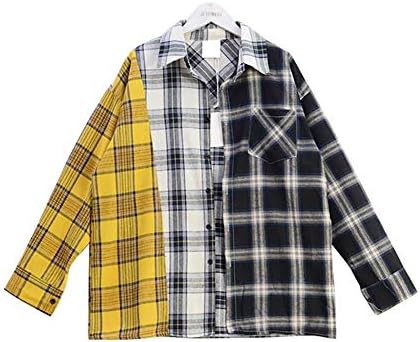 BTS Shirt Bangtanboys Suga Style Colour Matching Plaid Shirt Blouse Jacket