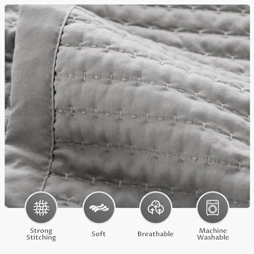 image for KASENTEX Quilt Mini Set-Stone Washed-Super Soft Bedspread-Light Weight