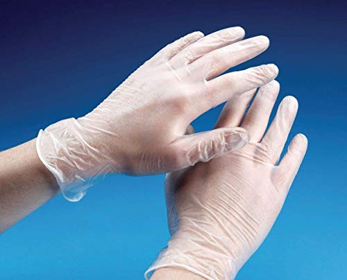 100 PACK STRONG Quality CLEAR VINYL POWDER FREE LARGE Gloves | Latex Free | Food Safe | Ambidextrous Examination Gloves PERFECT FOR EVERYDAY USE AQL 1.5 EN455 CLASS 1