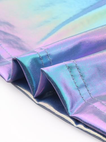 Image of Allegra K Women's Metallic Sleeveless High Waist Club Party Disco Holographic Dress