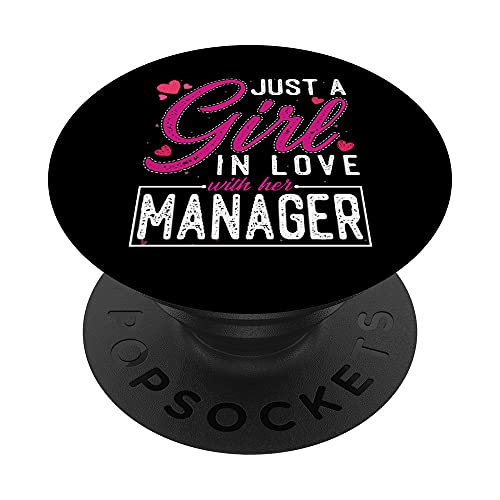 Just a Girl in Love with Her Manager - Funny Manager's Wife PopSockets PopGrip Intercambiable