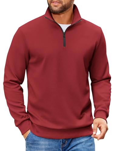 Pull léger à manches longues et col montant COOFANDY pour homme