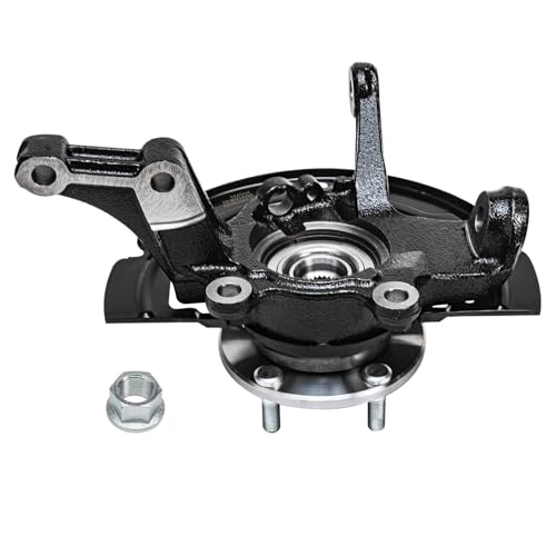 Image of Detroit Axle - Front Knuckles Rear Wheel Bearing Hubs for 2002-2006 Nissan Altima 2003 2004 2005 Replacement 2.5L Wheel Bearing Hubs Assembly Steering Knuckles w /Wheel Bearing Hubs [Non-ABS]