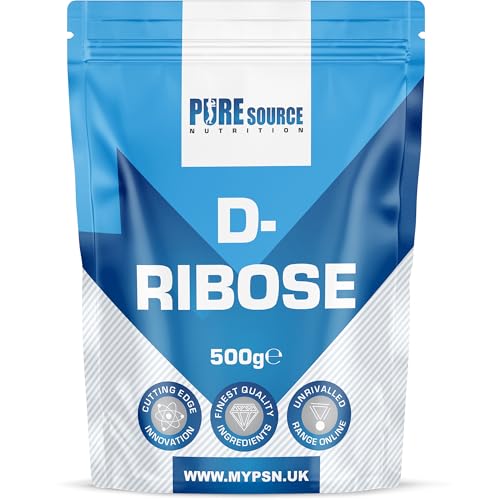 D-RIBOSE Powder 100% Pure Vegan D Ribose Great for Fatigue ATP Energy Levels by Pure Source Nutrition (500g)