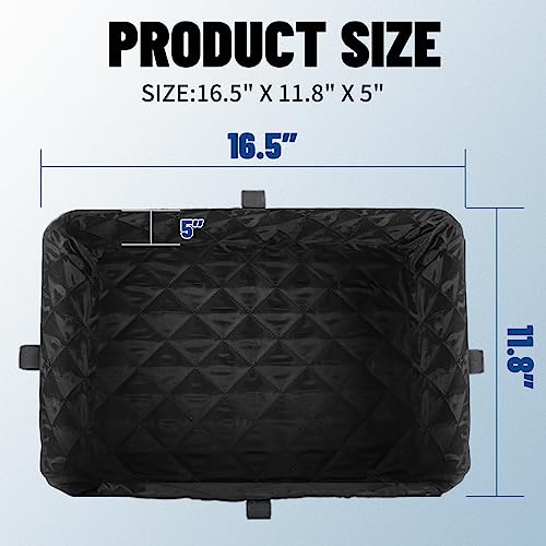 RAYMACE Bike Basket Liner & Cargo Net, Reusable Thickened Lining Bicycle Basket Accessory Fits Most Bikes and E-Bike Baskets
