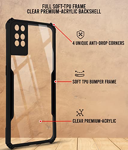 Image of Jkobi Back Cover Case for Infinix Note 10 Pro (Shockproof with Polycarbonate Clear Panel | Professional Black)