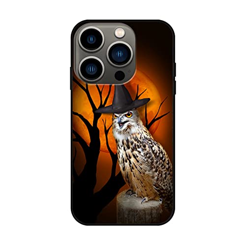 Kynwoga Compatible With Iphone 14 Pro,Halloween Owl With Hat Pattern Phone Case For Women Girls,Tpu Bumper Soft Cover Shockproof Protective Slim Fit Case Designed For Iphone 14 Pro 6.1 Inch #TOP1