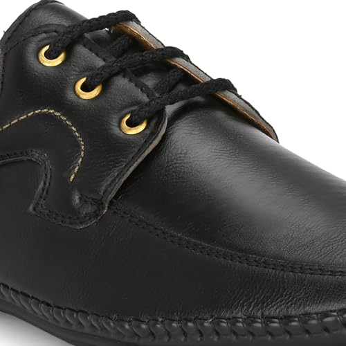 Image of Rising Wolf Men's Formal Shoes - Elegant & Easy-Wear Design with Cushioned Insole, Polished Finish, and Durable Sole | Ideal for Office, Business Meetings, Weddings & Daily Formal Wear