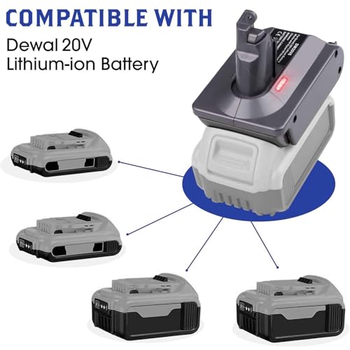 Image of for Dyson V8 Battery Adapter for Dewalt 20V Battery Convert to for Dyson V8 Series Animal Fluffy Motorhead Handheld Vacuum Battery Converter (only DW20V8 Adapter)