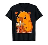 Lustiges Capybara trinkt Boba Bubble Tea